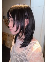 スマイロンナイロン ヘアー(smile on nylon hair)&nbsp;ハッシュカット/レイヤーカット/ブルーブラック/髪質改善