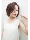 *センターパート ショート☆ベージュカラー*
