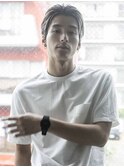 【SUN】ラフオールバックハイトーン前下がりミディ