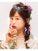上品な色気がほんのり漂う大人サイド編みおろしヘアアレンジ