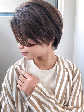 アコロン(acoron) 小顔_デザインカラー_厚めバング_ローライト_スリークボブ