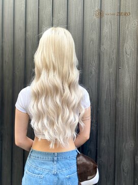 ヘアメイクサロン ゼロ(ZERO) エクステならではのブロンドロングヘア☆★