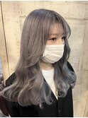 ボブからエクステロング　シルバーアッシュ　stylist/miaki