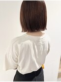 【村上慶登】切りっぱなしボブ カカオブラウン 大人かわいい