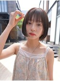 ミディアムレイヤーカットボブウルフ10代20代インナーカラー