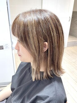 アルクバイネオリーブ 荻窪店(arc by neolive) 切りっぱなしボブ×ハイライト