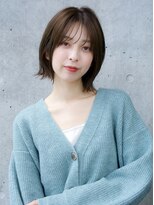 エインアンリー 表参道(AIN.ANLY.) 前髪ありグレージュボブ外はねボブ30代40代【AIN.表参道】川原