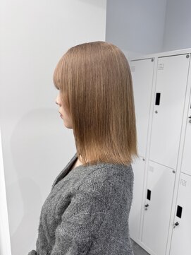 ペレ 栄店(PELE) デザインカラー/レイヤーカット/ウェットヘア/オリーブベージュ