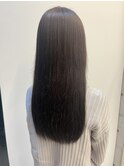 艶感くすみナチュナルカラー ロング透明感エアストレートモテ髪