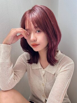 アグ ヘアー ルーン 西岡店(Agu hair lune) 《Agu hair》オータムペオニーピンク×numberA.ベースケアミルク