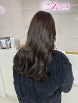 ジーナ 札幌(Zina)&nbsp;髪質改善＊オリーブグレージュ＊外巻き韓国ヘア【Zina札幌】