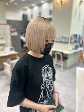 ヘアーワークス ボナ ウニクス店(HAIR WORKS bona) 個性引き出す◎大胆ハイトーンボブ/ブリーチ/ブロンド