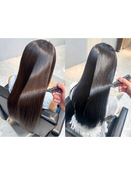 駅徒歩5分◇扱いやすさ◎《髪質改善》で自然で柔らかな仕上がりに♪【天満/南森町/髪質改善/縮毛矯正】