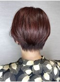 大人ショート/艶髪ピンクカラー