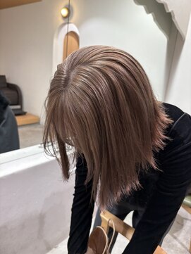 キーチェ 梅田中崎町(keych) 毛流れレイヤーカット/ミディアム/髪質改善/縮毛矯正