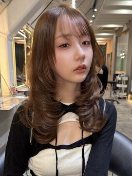 ロンドイディールバンダイ 新潟万代(Lond ideal) ハッシュカット×ブラウンベージュ