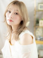 カバーヘア ブリス 北浦和(COVER HAIR bliss)&nbsp;外国人風ミルクティーブロンド小顔くびれヘアh4北浦和10代20代