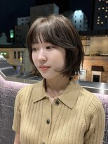 スニュウ(snuw)&nbsp;レイヤーボブマロンブラウンチョコレートブラウン春カラー