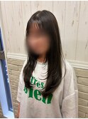 オリーブ強めベージュ／ザグザグ全体レイヤー