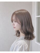ジールサロン つくば本店 【ブリーチ無し】透明感アッシュブラウン/10代20代30代