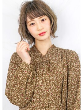 ヘアサロン ガリカ 表参道(hair salon Gallica) 『 オン眉 & 毛束感 & グレージュカラー 』切りっぱなしボブ☆