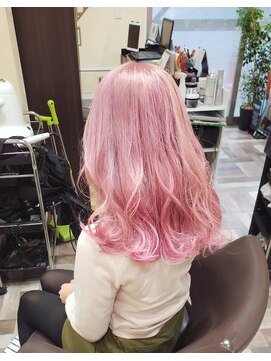 サムブリッジ(SOMEBRIDGE) ★夏のピンクホワイト ロングヘアー★【SOMEBRIDGE 亀有】