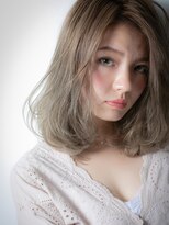 カバーヘア ブリス 北浦和(COVER HAIR bliss)&nbsp;かきあげ前髪ハイトーンフリンジウェーブw北浦和10代20代30代