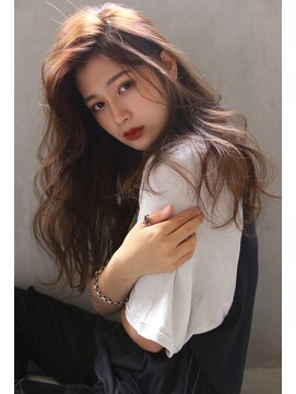 ブラン 梅田(Blanc) 【Blanc】ヘーゼルベージュかきあげロング3226