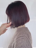 モリオフロムロンドン 原宿本店(morio from London)&nbsp;【morio 原宿】前下がりミニボブ　チェリーピンク　韓国風