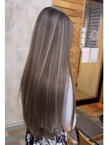 ヘアカロン(Hair CALON) グレージュハイライトダブルカラーインナーカラーベージュ韓国