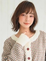 アグ ヘアー ルイ 帯広店(Agu hair louis)&nbsp;《Agu hair》チョコレートブラウンカラー×ふんわりレイヤーロブ