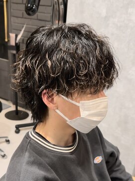 アビー(ABEY) 波巻きスパイラルメンズウルフウルフパーマ