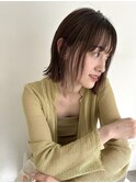 外はね/シースルー/透け感切りっぱなしボブ
