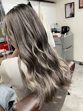 ウォンク(WONK.) [WONK.] バレイヤージュ　ブラウン×アッシュ