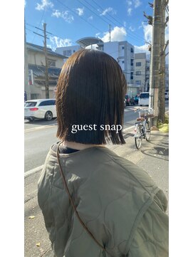 シエル(Ciel) 【ciel】ぱつっとボブ×透明感オリーブカラー