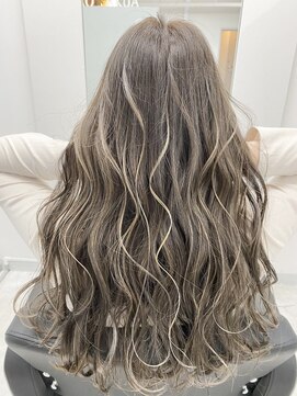 アオアクア バイ グルグル 小岩店(ao akua by GULGUL) 黒髪 イメチェン☆コントラストハイライト×グレージュ 小岩