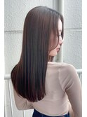 ★おくレイヤー姫カットシアーカラー似合わせストレートセミディ