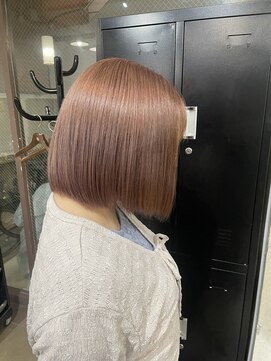 ジブル(Giblle.) 【Giblle.】ピンクベージュ/艶カラー/ボブ/韓国ヘア