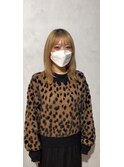 顔周りレイヤースタイル　ミディアムヘア