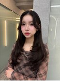 博多/韓国ヘア/センター分け/レイヤーカット/顔周りカット