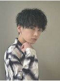 ニュアンスパーマナチュラルマッシュ束感ヘアメンズヘアセット