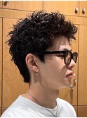 渋谷スパイキーショートアップバンクフェザーショートパーマ