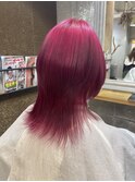 ヘアマニキュアで作るピンクバイオレット