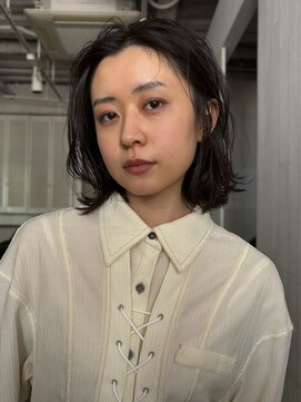 ヒューマン トシマエン 練馬 豊島園(HUMAN) ニュアンスパーマショートカット前髪カットショートボブ髪質改善