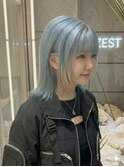 ハイトーンカラー/水色/ライトブルー/ケアブリーチ/立川