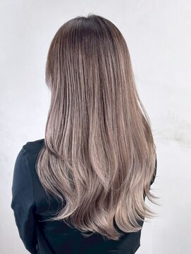 アルバム 銀座(ALBUM GINZA) ハイトーンロング顔周りレイヤーダブルカラー_ba571982