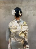 うなじスッキリアップヘア！結婚式 二次会 お呼ばれ 着物
