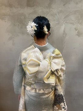 クレエ ヘアー デザイン(creer hair design) うなじスッキリアップヘア！結婚式 二次会 お呼ばれ 着物