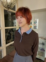 ロライマ 代官山(roraima)&nbsp;くせ毛ショート マッシュウルフ アプリコットオレンジ