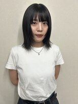 ロックス バイ マグ 松本(rocks BY MAG)&nbsp;20代30代透明感暗髪アッシュブルーグレージュボブレイヤー